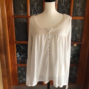 Free People white waffle knit. SZ S